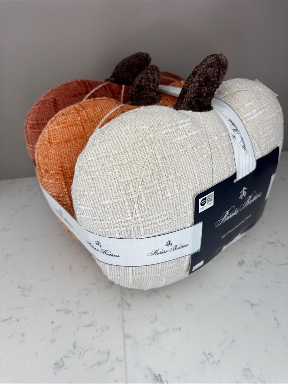 Brooks Brothers pumpkin pillows